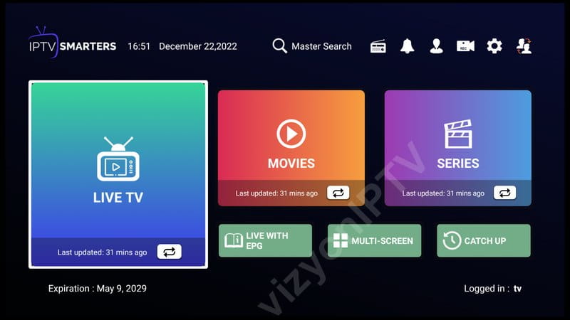 iptv smarters ana ekran